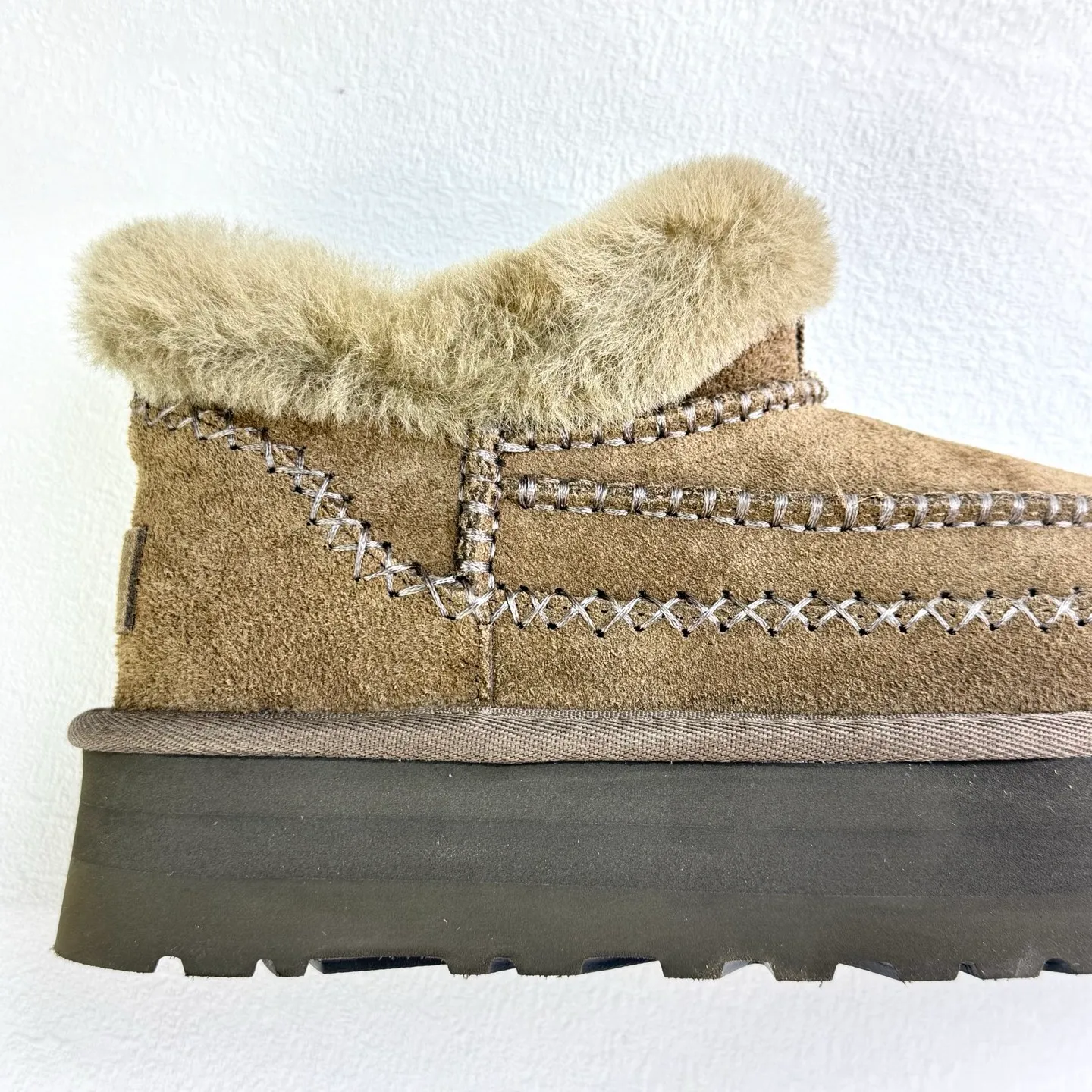 Local 💰600 Thick-soled Alpine Series# Hand-stitched design High mercerized cow suede➕Fur integrated lining Size 35 36 37 38 39 40